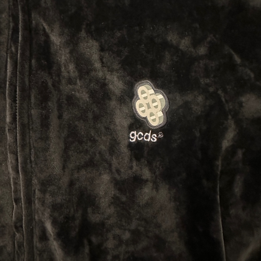 GCDS Black Velvet Designer Jacket - Picture 2 of 3